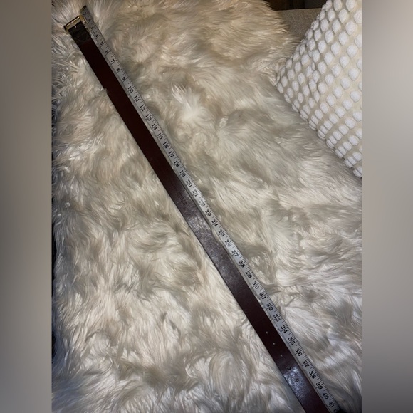 MICHAEL KORS BELT CHOCOLATE MK PRINTED LOGO GOLD SIZE MEDIUM - Picture 17 of 17